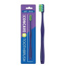 Concave No. 2015 Orthodontic toothbrush with curved bristles, soft, Purple